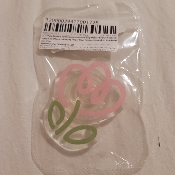 Tulip flower style POP SOCKET for mobile phone. Pink. - Picture 4 of 5
